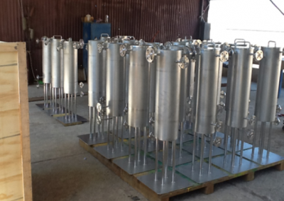 29 silos flangeados c/ serpentina Inox 316L (processo de fabricação)