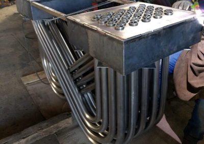 Trocador de calor em aço inoxidável 316 (processo de solda)