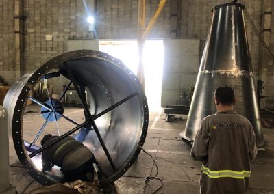 Preparação para as soldas - Ciclone
